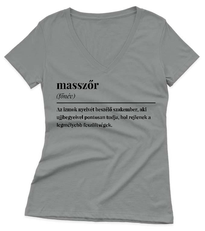 Masszőr szakkifejezés - Masszőr Női V-nyakú Póló