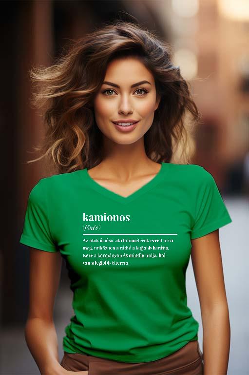 Kamionos szakkifejezés - Kamionos Női V-nyakú Póló