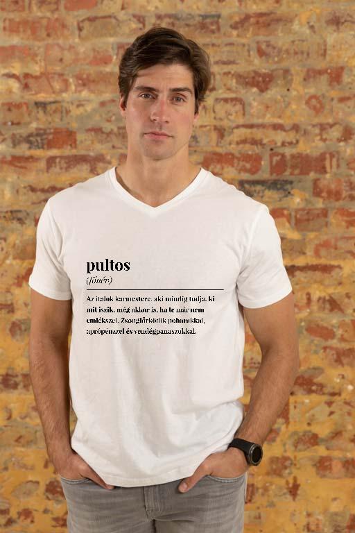 Pultos szakkifejezés - Pultos Férfi V-nyakú Póló