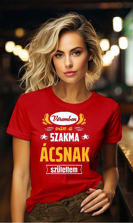 Véremben van a szakma Ács - Ács Női Környakú Póló