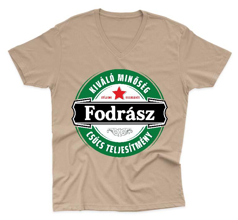 Fodrász csúcs teljesítmény  - Fodrász Férfi V-nyakú Póló