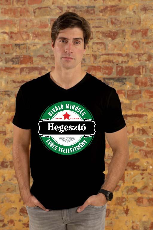 Hegesztő csúcs teljesítmény  - Hegesztő Férfi V-nyakú Póló