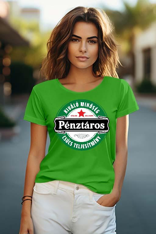 Pénztáros csúcs teljesítmény - Pénztáros Női O-nyakú Póló