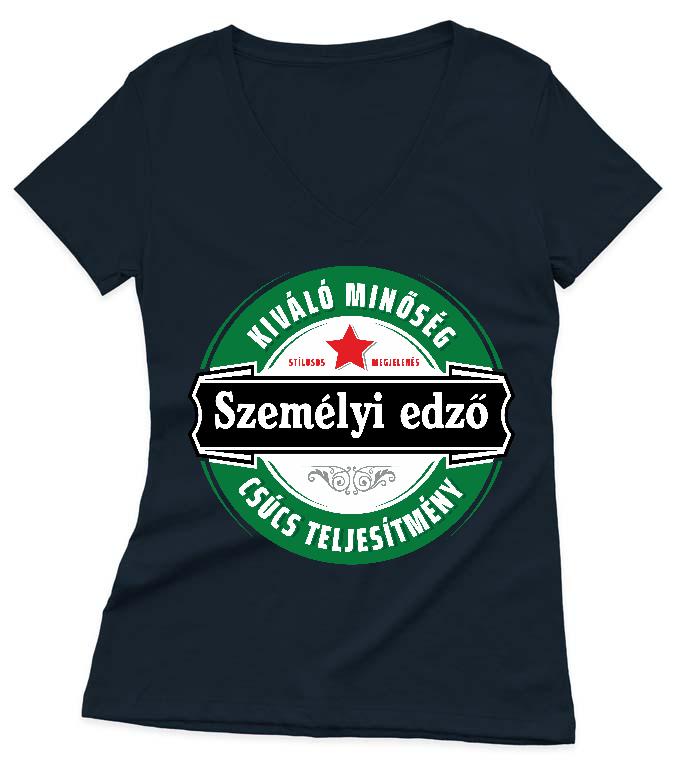 Személyi edző csúcs teljesítmény - Személyi edző Női V-nyakú Póló