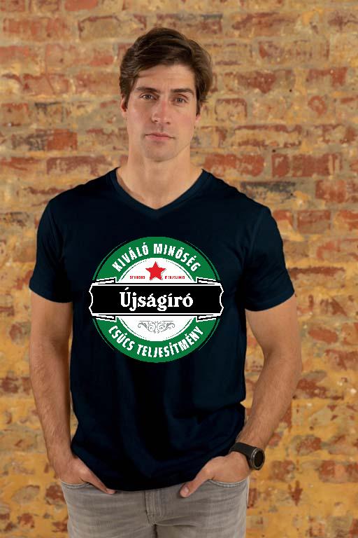 Újságíró csúcs teljesítmény - Újságíró Férfi V-nyakú Póló