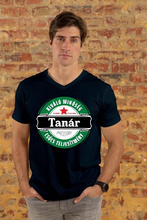 Tanár csúcs teljesítmény - Tanár Férfi V-nyakú Póló