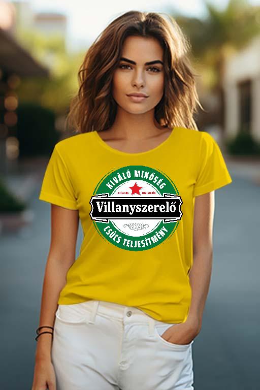 Villanyszerelő csúcs teljesítmény - Villanyszerelő Női O-nyakú Póló