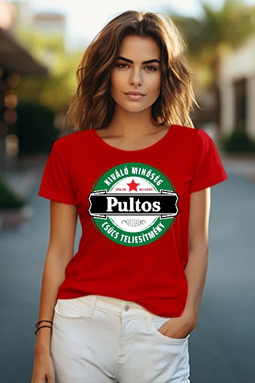 Pultos csúcs teljesítmény - Pultos Női O-nyakú Póló