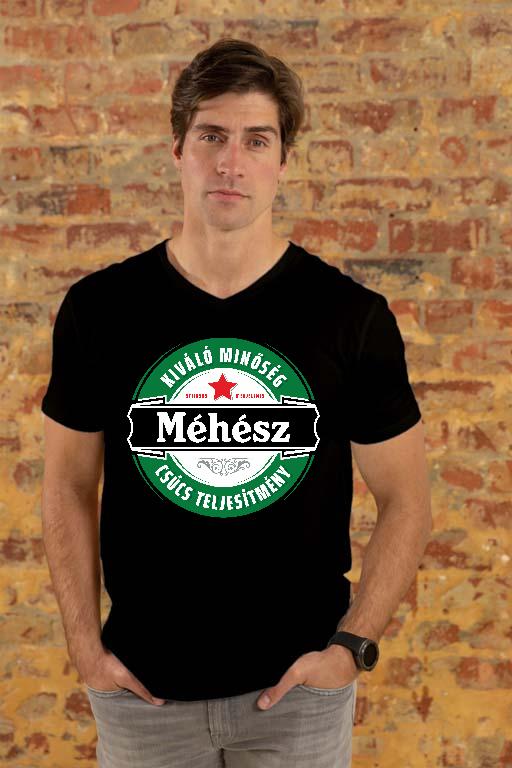 Méhész csúcs teljesítmény - Méhész Férfi V-nyakú Póló