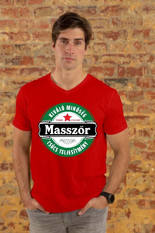 Masszőr csúcs teljesítmény - Masszőr Férfi V-nyakú Póló