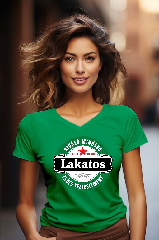 Lakatos csúcs teljesítmény - Lakatos Női V-nyakú Póló