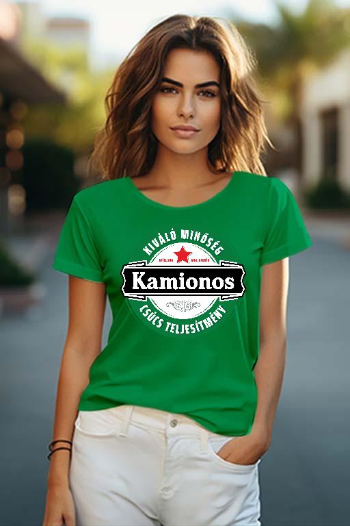Kamionos csúcs teljesítmény - Kamionos Női O-nyakú Póló