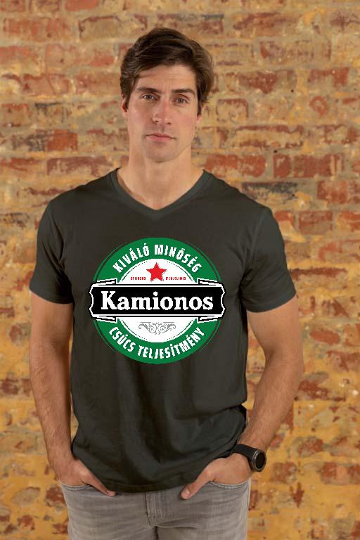 Kamionos csúcs teljesítmény - Kamionos Férfi V-nyakú Póló