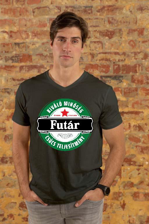 Futár csúcs teljesítmény - Futár Férfi V-nyakú Póló
