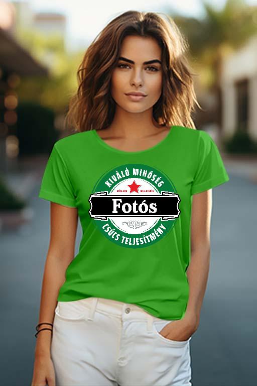 Fotós csúcs teljesítmény - Fotós Női O-nyakú Póló