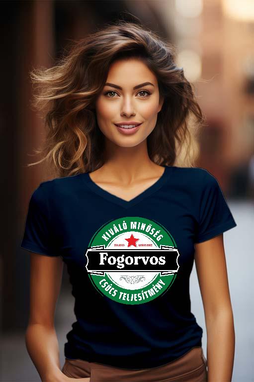 Fogorvos csúcs teljesítmény - Fogorvos Női V-nyakú Póló
