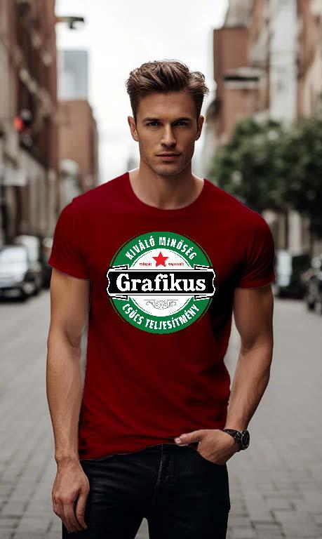 Grafikus csúcs teljesítmény - Grafikus Férfi Környakú Póló