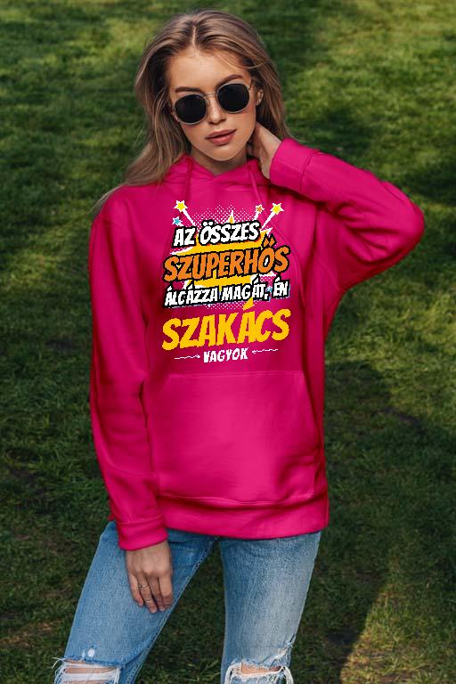 Szuperhős Szakács - Szakács Női Kapucnis Pulóver