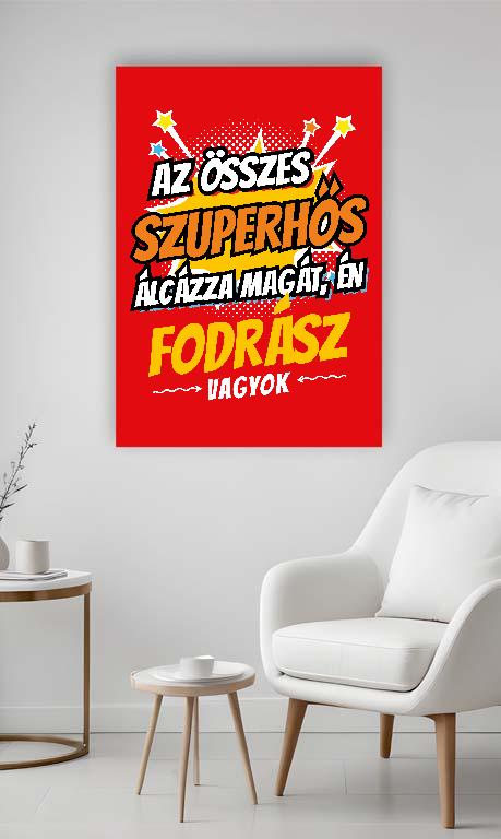 Szuperhős Fodrász - Fodrász Vászonkép