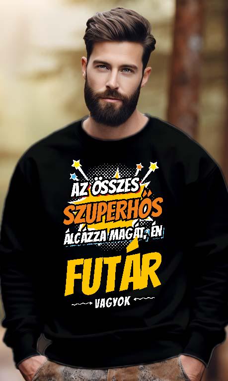 Szuperhős Futár  - Futár Férfi Pulóver
