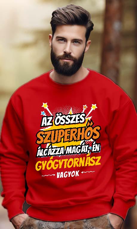 Szuperhős Gyógytornász - Gyógytornász Férfi Pulóver