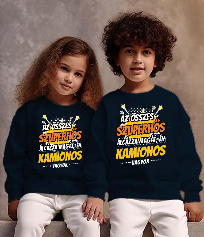 Szuperhős Kamionos - Kamionos Gyerek Pulóver