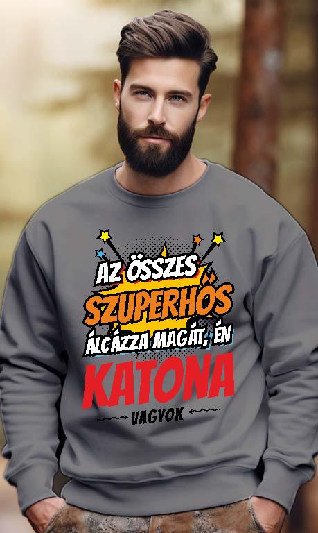 Szuperhős Katona - Katona Férfi Pulóver