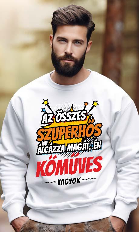 Szuperhős Kőműves - Kőműves Férfi Pulóver