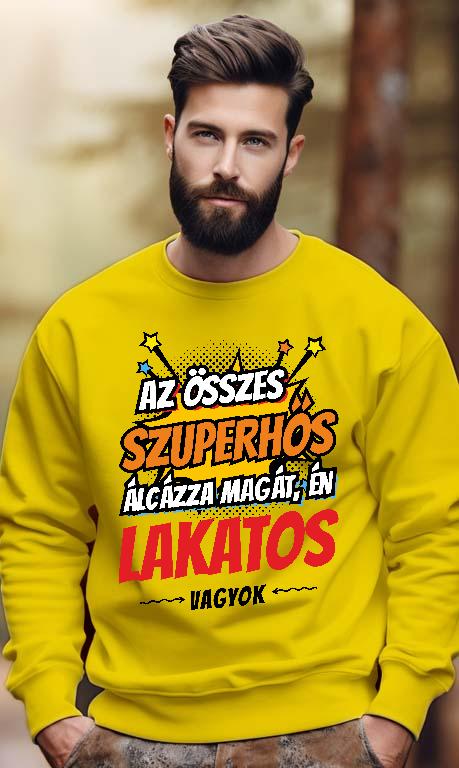 Szuperhős Lakatos - Lakatos Férfi Pulóver