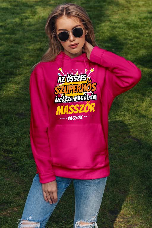 Szuperhős Masszőr - Masszőr Női Kapucnis Pulóver