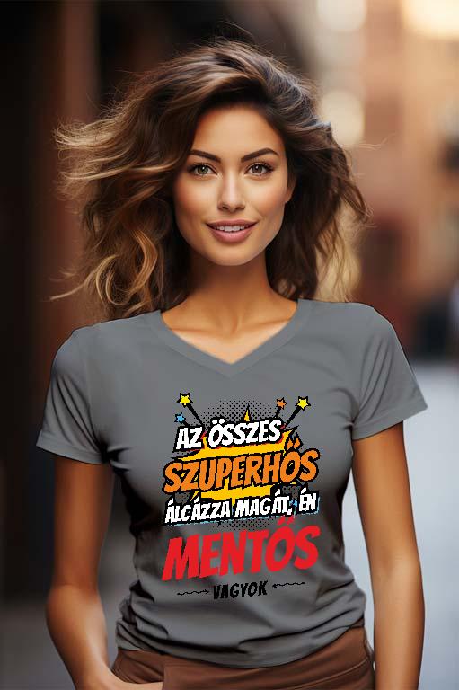 Szuperhős Mentős - Mentős Női V-nyakú Póló