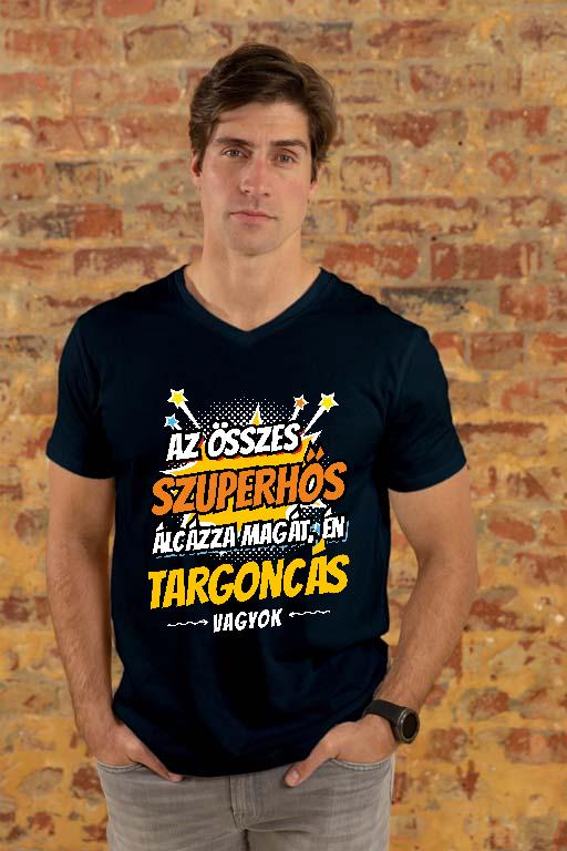 Szuperhős Targoncás - Targoncás Férfi V-nyakú Póló