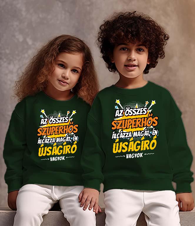 Szuperhős Újságíró - Újságíró Gyerek Pulóver