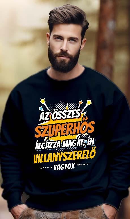 Szuperhős Villanyszerelő - Villanyszerelő Férfi Pulóver