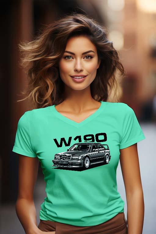 Mercedes-Benz W190 Evo2 - Mercedes-Benz 190 Női V-nyakú Póló