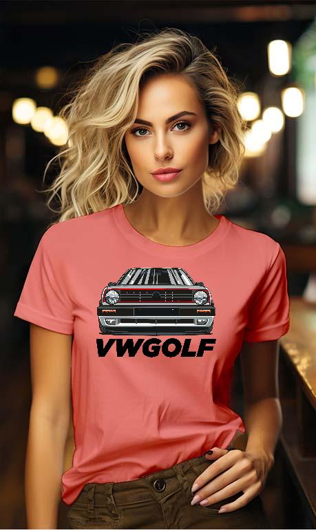 Vw Golf 2 Design 5 - Volkswagen Golf 2 Női Környakú Póló