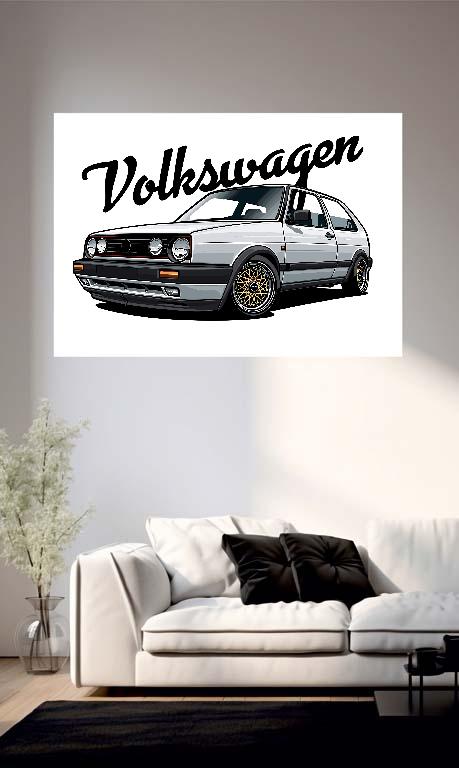 VW Golf MK2 - Volkswagen Golf 2 Poszter