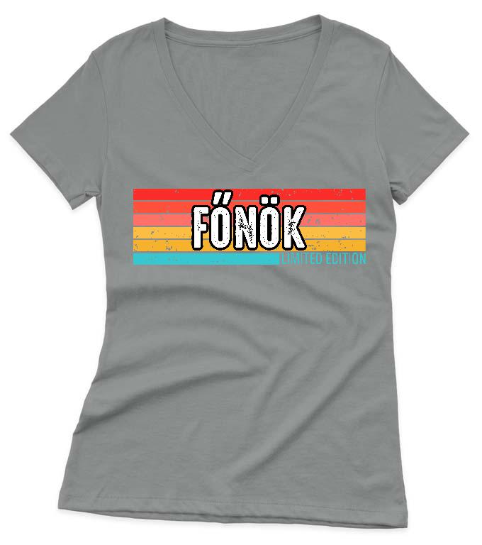 Főnök Limited Edition - Főnök Női V-nyakú Póló