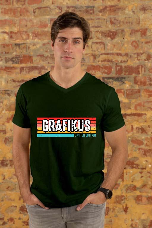 Grafikus Limited Edition - Grafikus Férfi V-nyakú Póló