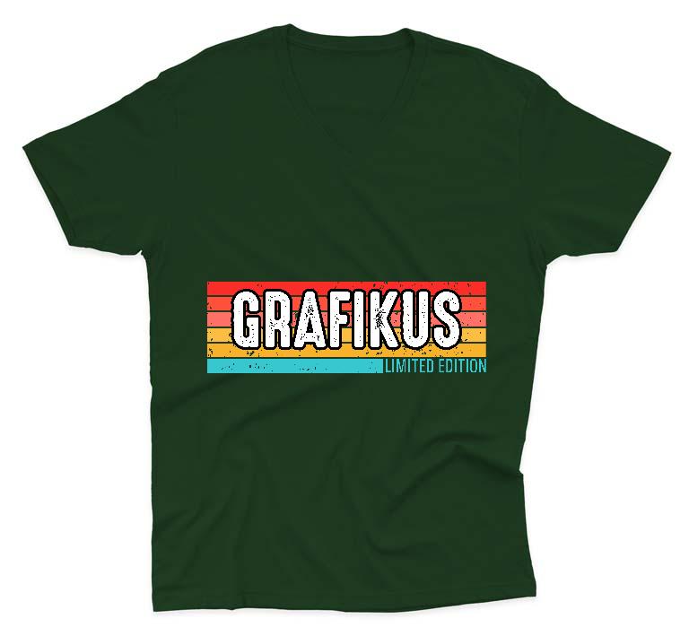 Grafikus Limited Edition - Grafikus Férfi V-nyakú Póló