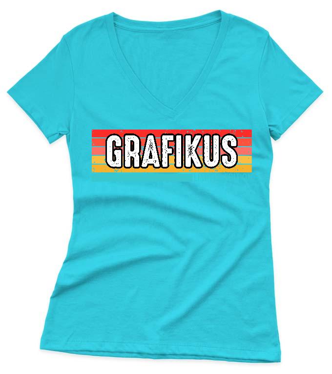 Grafikus Limited Edition - Grafikus Női V-nyakú Póló