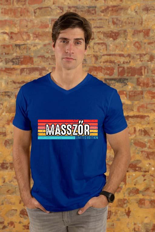 Masszőr Limited Edition - Masszőr Férfi V-nyakú Póló