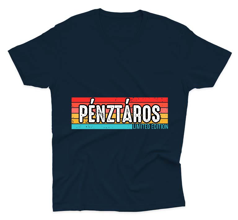 Pénztáros Limited Edition - Pénztáros Férfi V-nyakú Póló