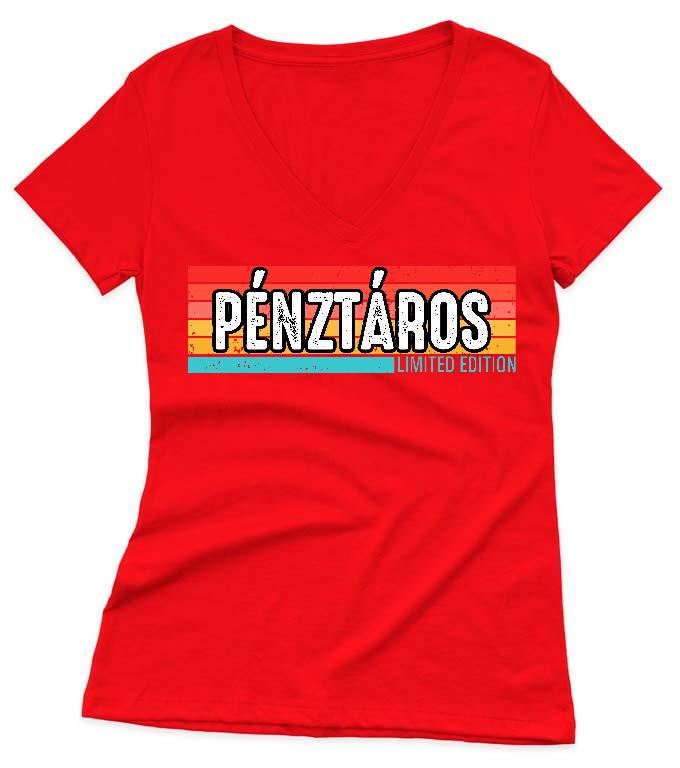 Pénztáros Limited Edition - Pénztáros Női V-nyakú Póló