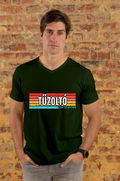 Tűzoltó Limited Edition - Tűzoltó Férfi V-nyakú Póló