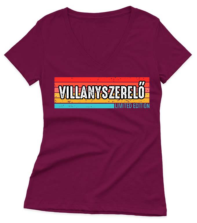 Villanyszerelő Limited Edition - Villanyszerelő Női V-nyakú Póló