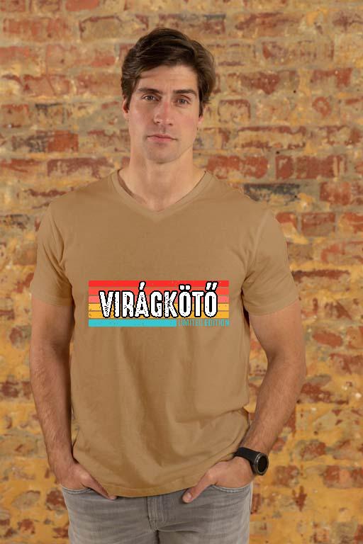 Virágkötő Limited Edition - Virágkötő Férfi V-nyakú Póló