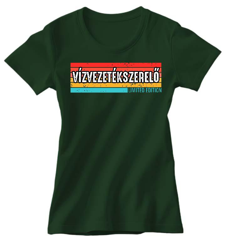 Vízvezetékszerelő Limited Edition - Vízvezetékszerelő Női Környakú Póló