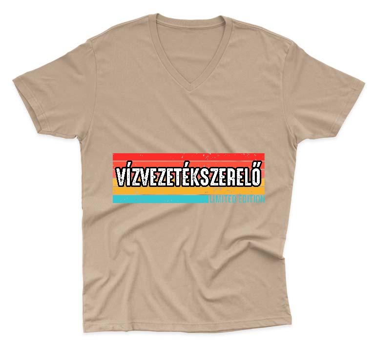 Vízvezetékszerelő Limited Edition - Vízvezetékszerelő Férfi V-nyakú Póló