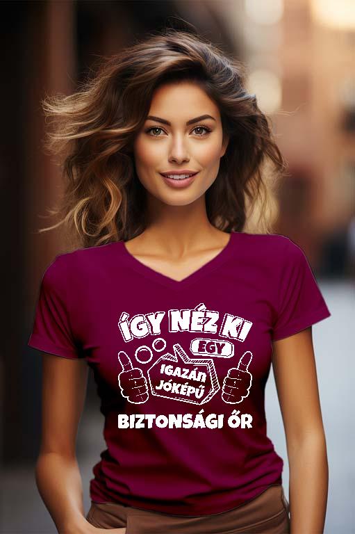 Igazán jóképű Biztonsági őr - Biztonsági őr Női V-nyakú Póló